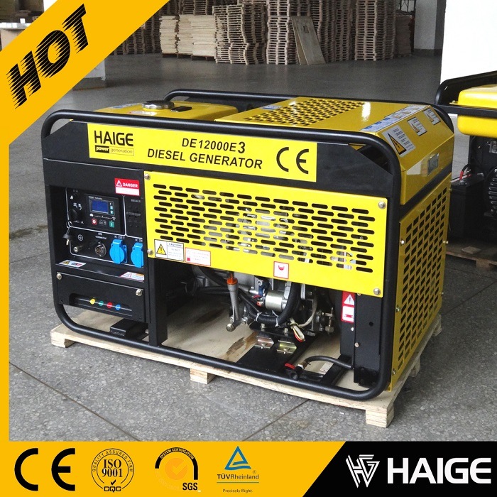 Air Cooled Open Frame Portable 10kVA Diesel Generator with Four Wheels for Sale