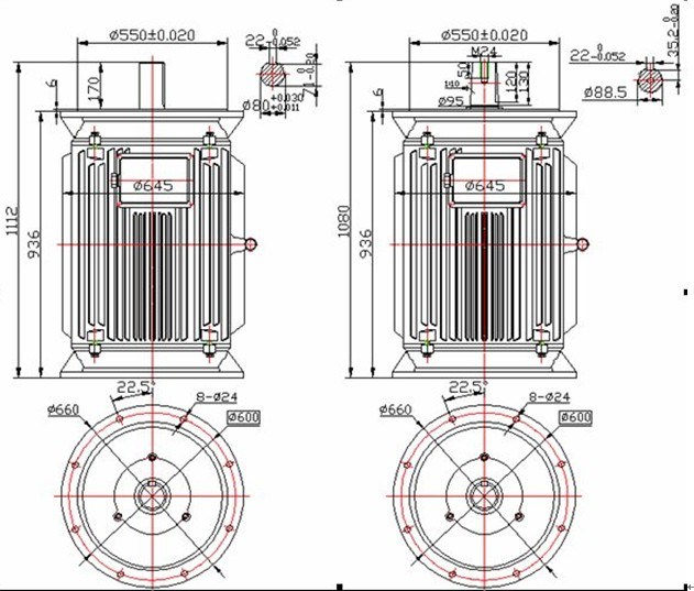 110kw 170kw 600rpm 60Hz Vertical Permanent Magnet Generator