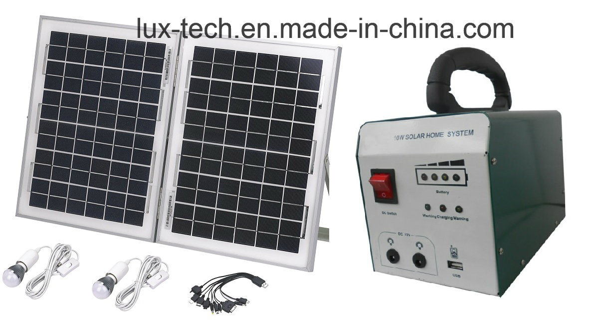10W off-Grid Portable Solar Generator for Lighting