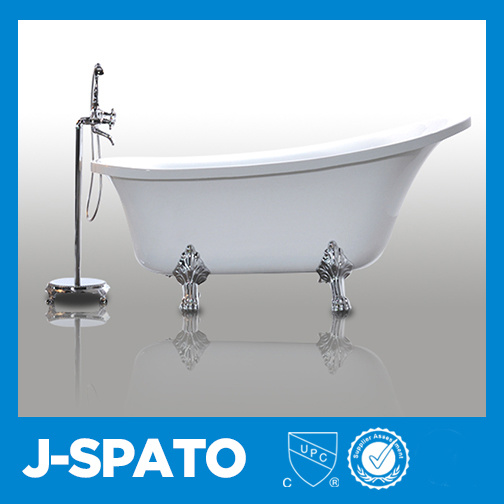 Custom Slap-up Shallow Natural Fairshaped Rectangular Room Bathtub with Health Faucet