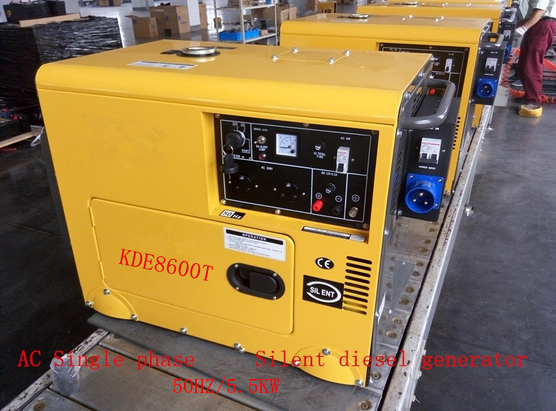 AC Single Phase 50Hz/230V Key Start Silent Diesel Generator with ATS for Home and Office Use