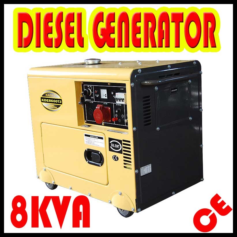 6kw/7.5kVA 3-Phase Air Cooled Single Cylinder Generator /Silent Generator with High Quality