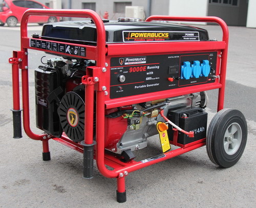 Gasoline Generator with Handle and Wheel Kits, Electric Start (PG9000E)