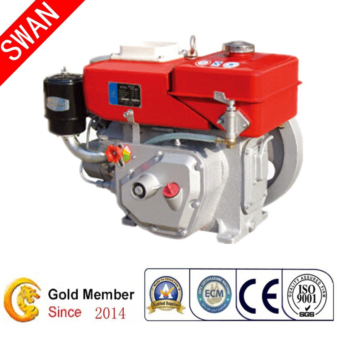 Marine Industrial Small Single Cylinder Water Cooled Diesel Engine (JC170A)
