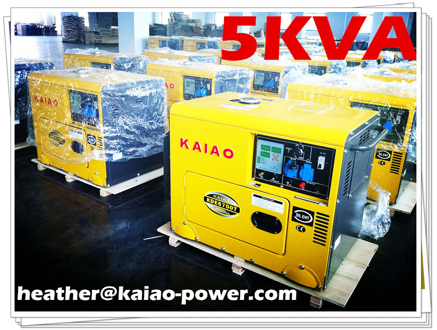 KDE6500T /AC Single and Three Phase 5kw Key Start Silent Portable Silent Diesel Generator for Home and Office