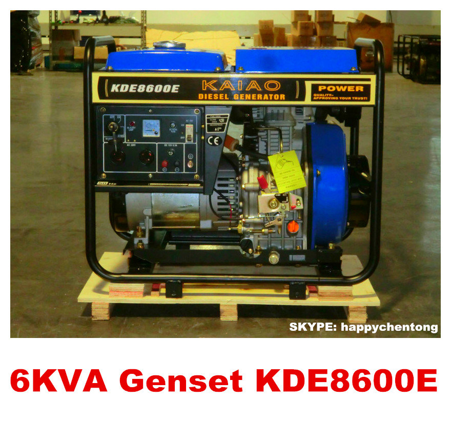 5.5kw/6kVA Air Cooled Open Frame Diesel Generator 100% COOPER Hot Sale!
