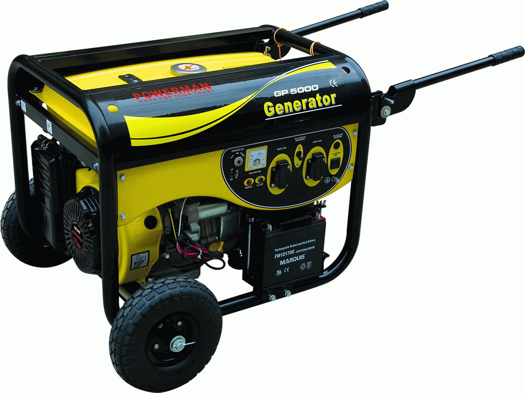 5000W Gasoline Generator with Two Handle and Two Wheels (GP6500)