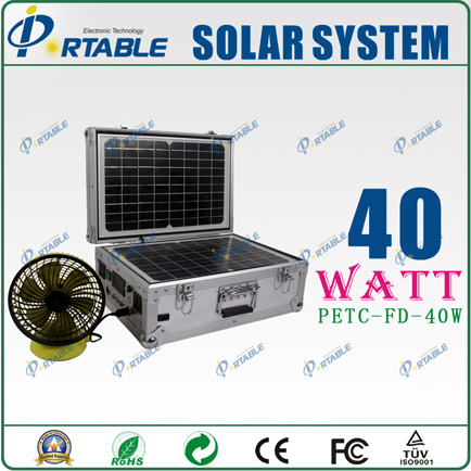 40W Solar Power System for Lighting and Home Appliance (PETC-FD-40W)