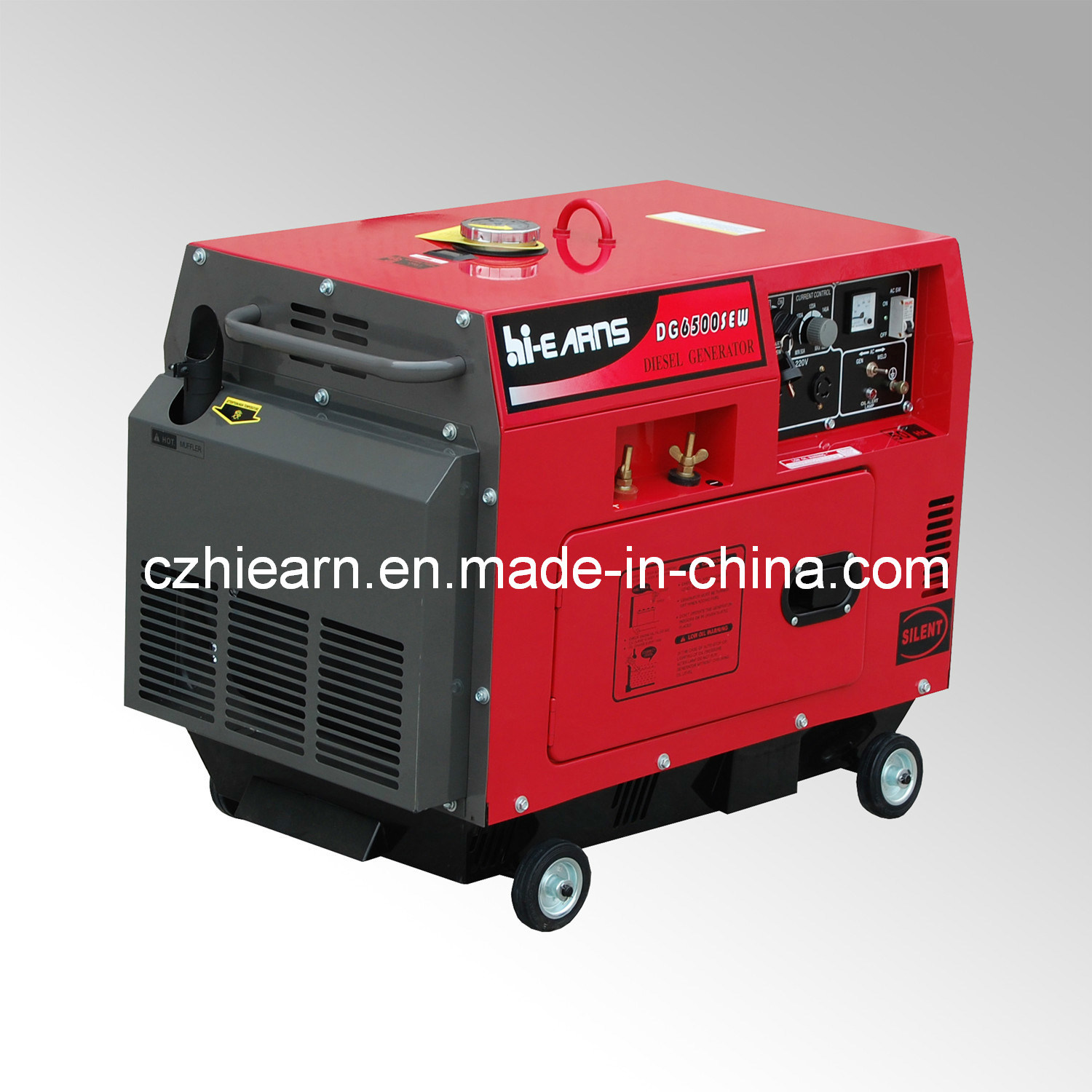 Welding Silent Diesel Generator with Red Color (DG6500SEW)