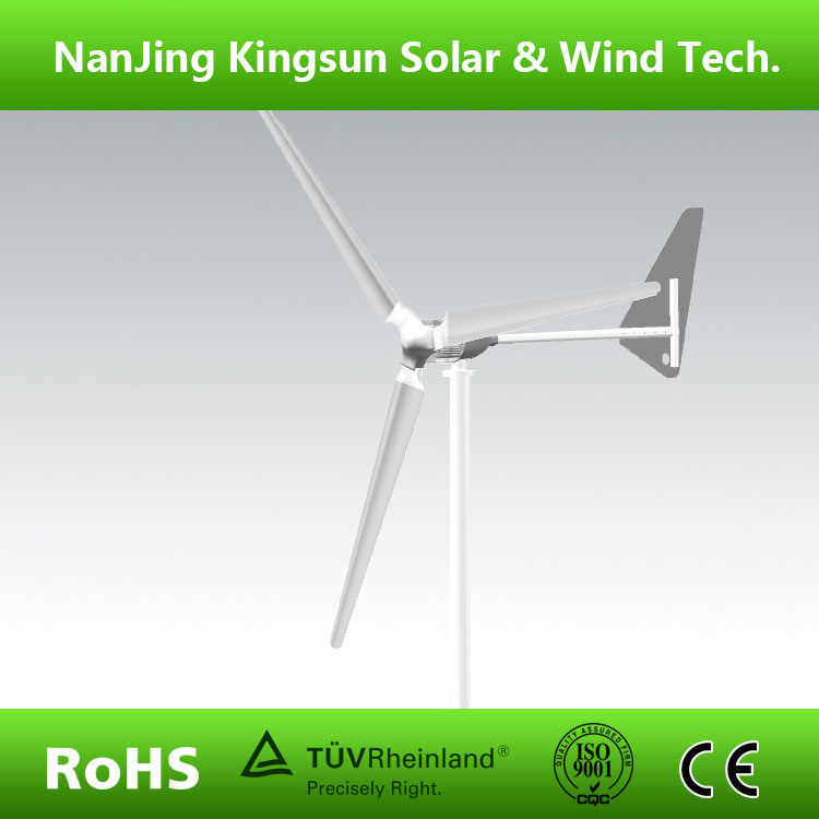 2015 Hot Selling New Model 3000W Wind Generator 3 Blades with Tail Turned Brake Protection, CE Approved + 3 Years Warranty