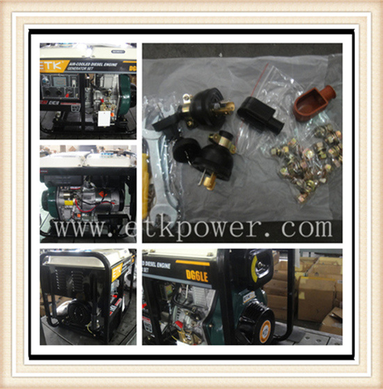 5kw Open Type Diesel Generator with Good Quality Spare Parts