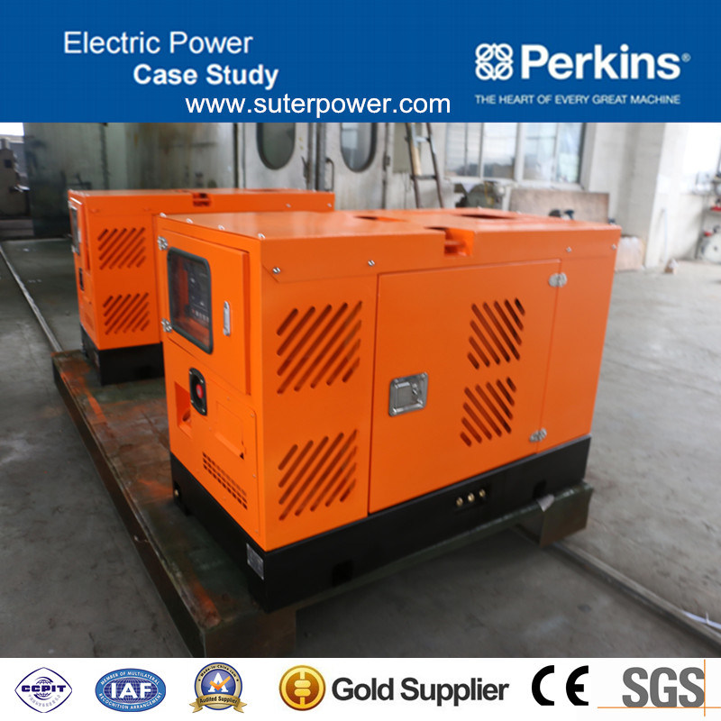 15kVA/12kw Perkins Silent Diesel Generator with Soundproof Container