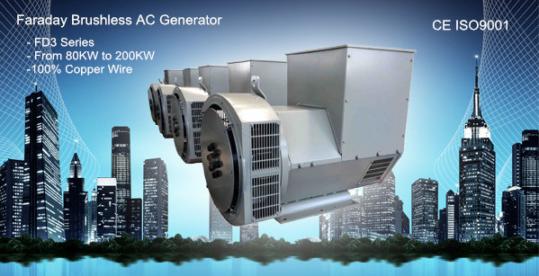 Faraday 160kVA 128kw 50Hz AC Diesel Single Bearing Generator Fd3es