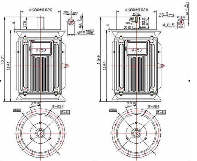 50kw 60kw 90rpm 50Hz Vertical Permanent Magnet Generator