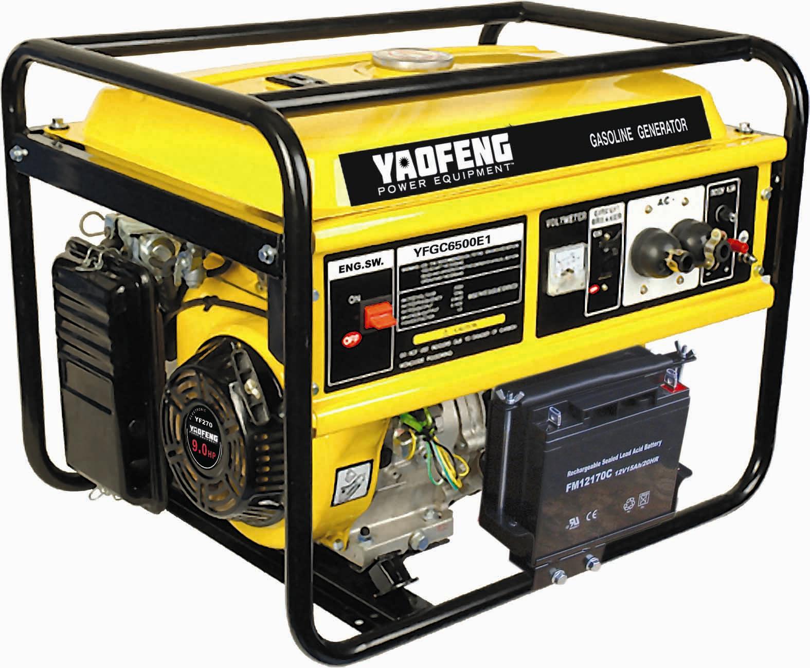 5000 Watts Portable Power Gasoline Generator with EPA, Carb, CE, Soncap Certificate (YFGC6500E1)