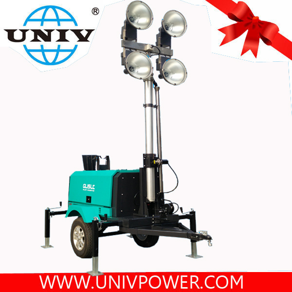 4X1000W Metal Halide Mobile Diesel Generator Light Tower (UD8LT)
