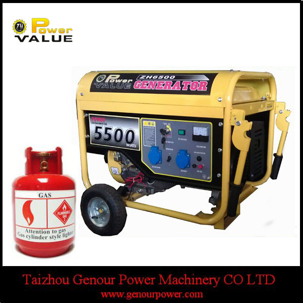 CE Approved 5kw Gas Power Home Generator (ZH6500NGCT)
