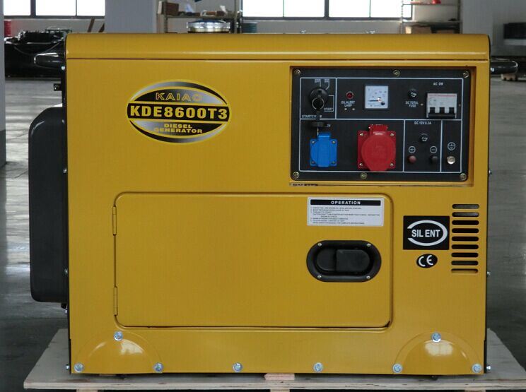 8KVA Air Cooled Single Cylinder and 3-Phase Diesel Silent Generator