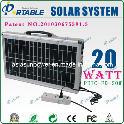20W Portable Solar System Portable Solar Generator/ Home System (PETC-FD-20W)