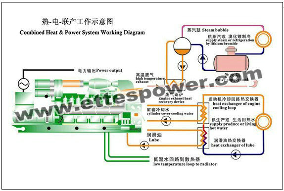 Gas Power CHP System (20kw/25kVA-1200kw/1500kVA)