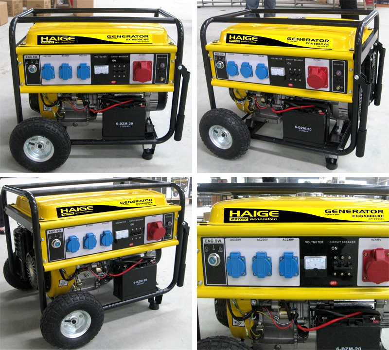 1kw, 2kw, 3kw, 3.5kw, 5kw, 6kw, 7kw Gasoline Electric Generator for