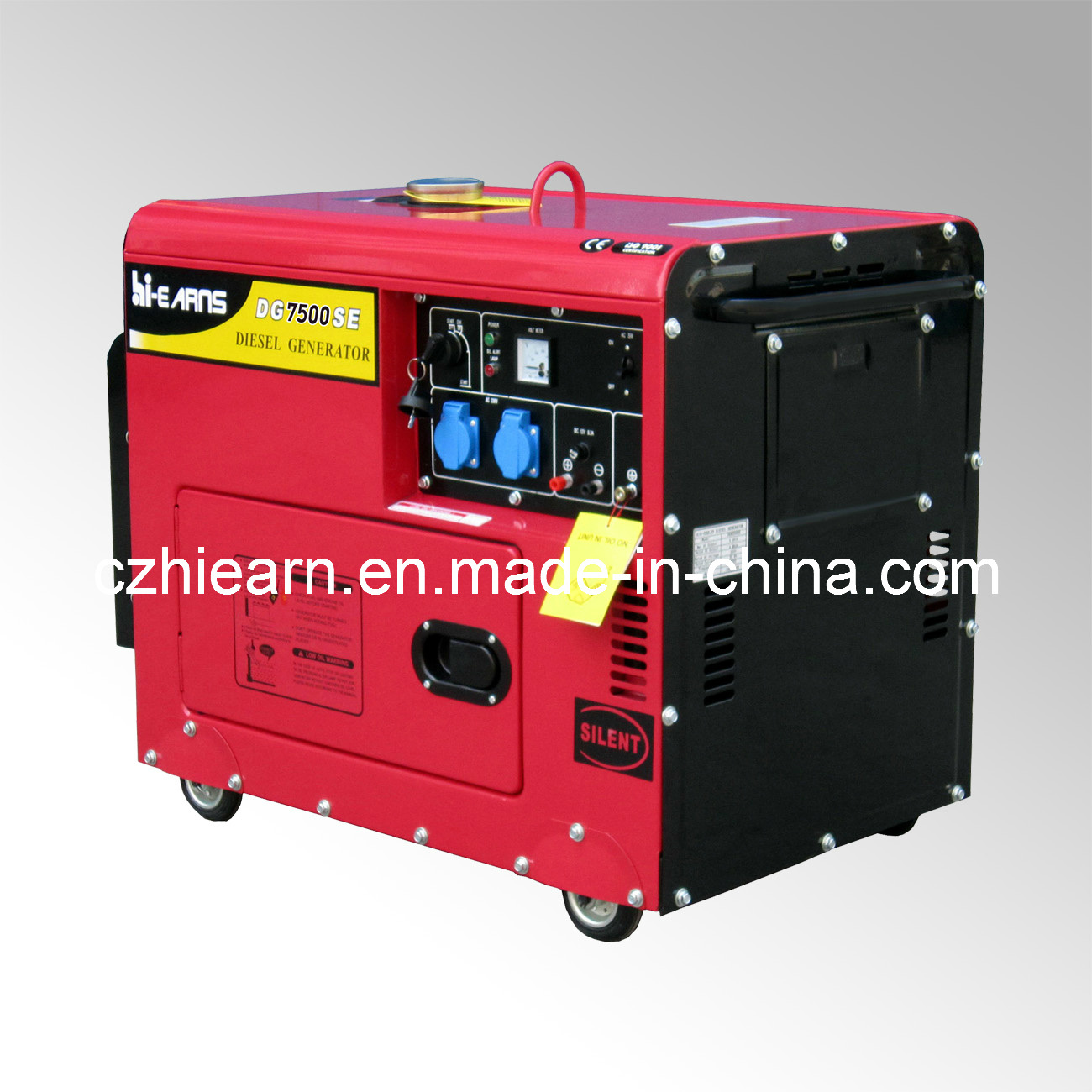 5.5kw Silent Red Color Diesel Generator (DG7500SE)