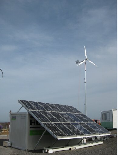 Wind Turbine Generator with Solar Panel Hybrid System