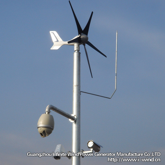 Small Wind Turbine Generators, 400W Small Wind Solar Hybrid CCTV Monitoring System (MINI 400W)