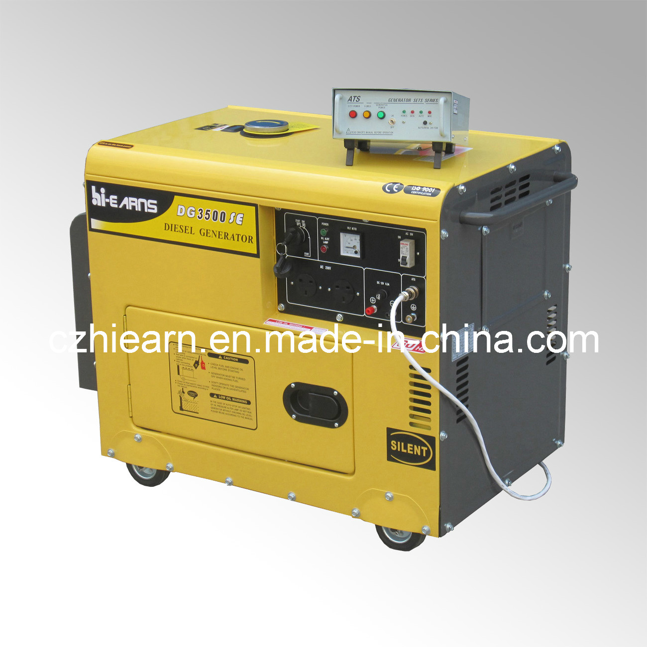 Air-Cooled Silent Type Diesel Generator (DG3500SE+ATS)