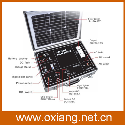 500W Briefcase Design Solar Home Energy System Solar Power Generator