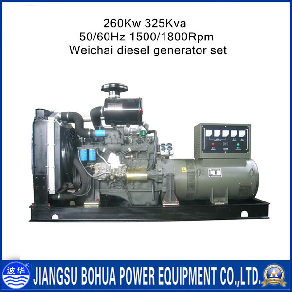 325kVA Water Cooled Open Type Wholesale Weichai Diesel Generator