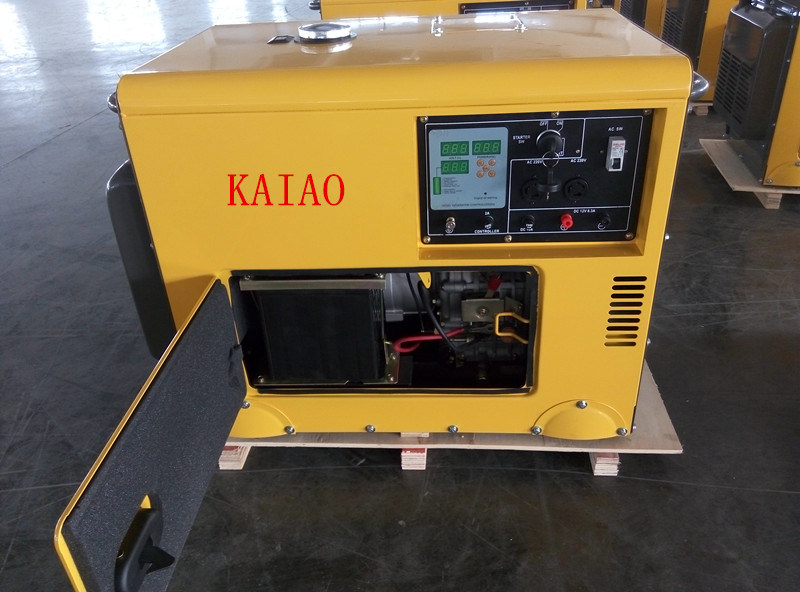 AC Single Phase 60Hz/6kw Key Start Silent Diesel Generator with Digital Panel Board for Home and Shop Use
