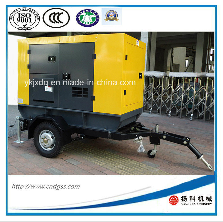 Trailer Mounted 50kw/62.5kVA Portable Diesel Generator with Silent Canopy