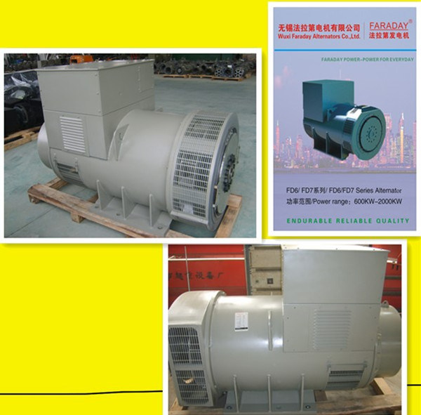 Single or Double Bearing AC Brushless /H Class Wuxi Manufacturer Alternator Fd6