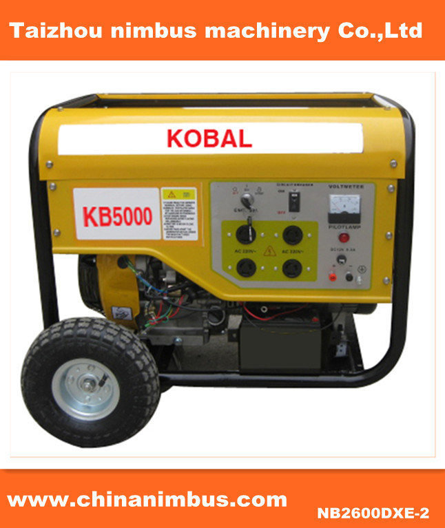 2.5kw 100%Copper Wire Kobal Gasoline Generator Set with Wheels