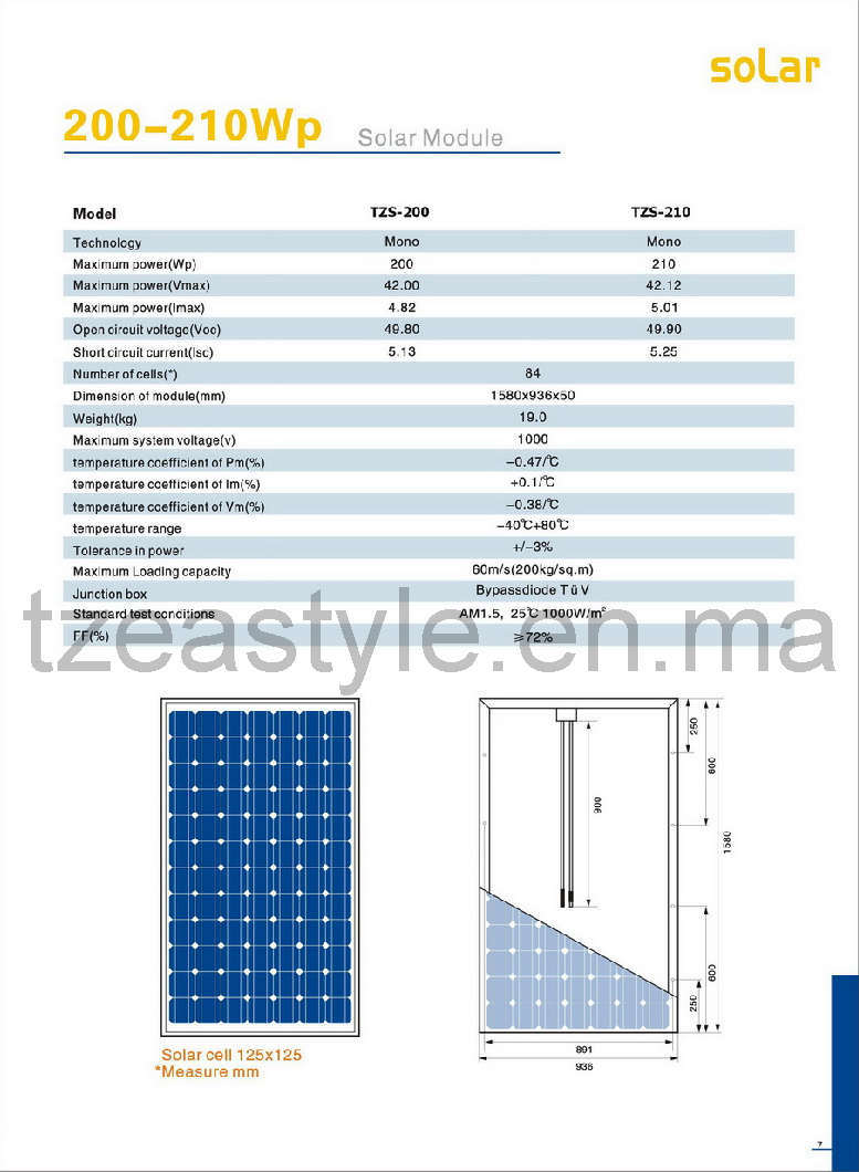 200w and 300w Solar Panel