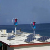 600W Less 25dB Maglev Wind Generator with Solar Panel System on The Roof