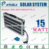 15W Portable Solar Home Lighting System (PETC-FD-15W)