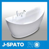 Cupc Certified Classical Economical Natural Fairshaped Sector Free-Standing Bathtub with Bath Shower