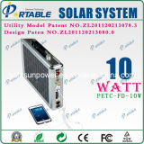 Ultra Thin Portable Solar LED Lighting System for Homes (PETC-10W)