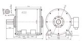 450kw 500rpm 50Hz Horizontal Permanent Magnet Generator