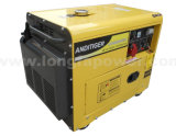 7kVA Portable Silent Soundproof Three Phase Electric Diesel Generator Set with Four Wheels