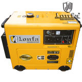Super Silent 5kw 6kVA Portable Household Gasoline Generator with Wheels