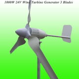 New Arrival 3 Blades Rated 1000W 24V Wind Generator with 3 Years Warranty & 15 Years Life Time