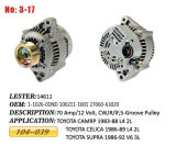 Alternator for Toyota 4runner, Lester 14611, 27060-63020