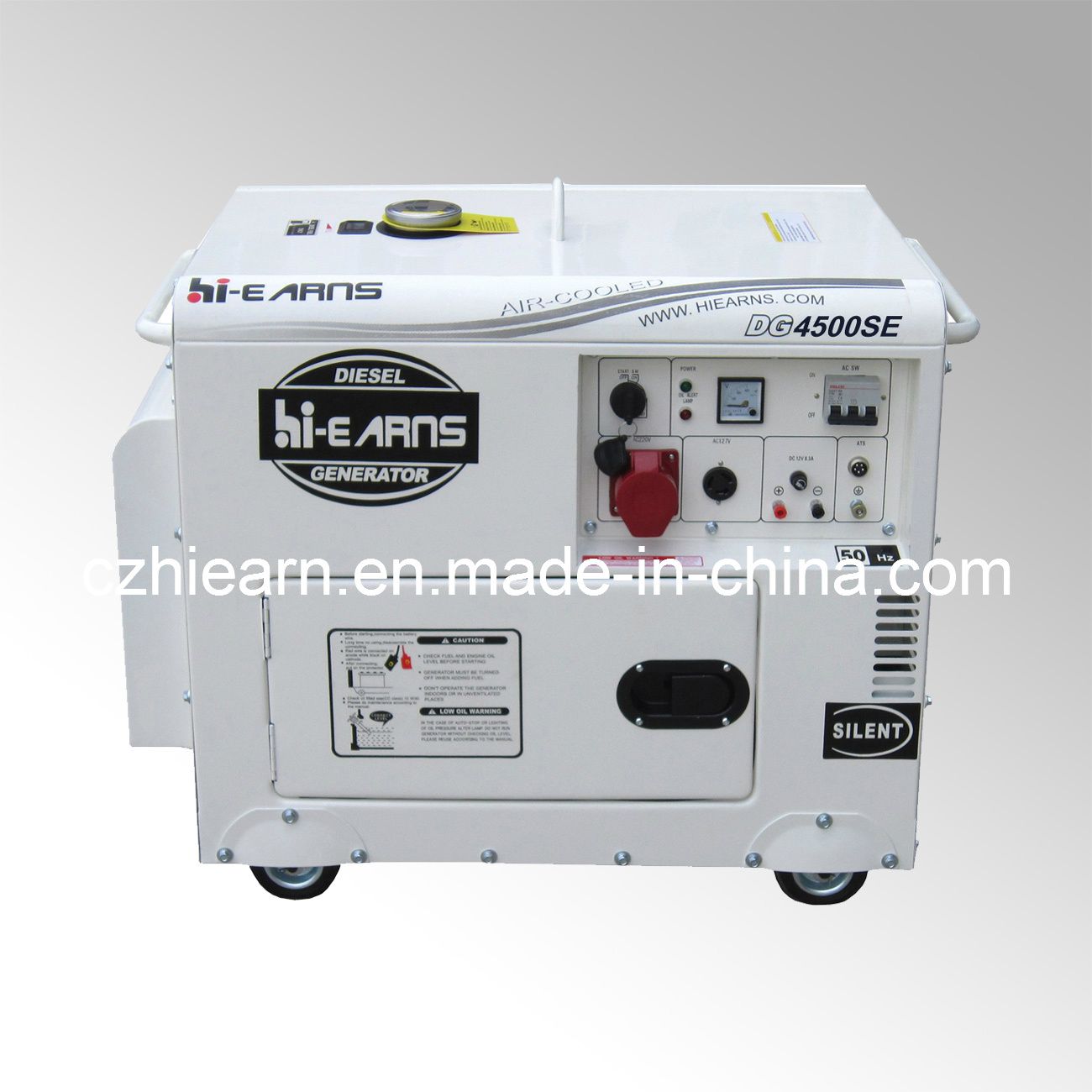 Air-Cooled Silent Type Single Cylinder Diesel Generator Three Phase (DG4500SE3)