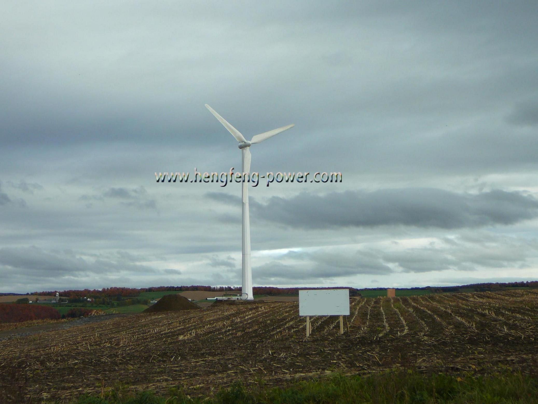 100kw Wind Turbine Generator with Free Stand Tower Pole