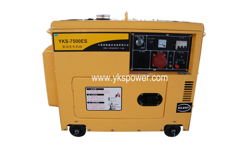 5.5kw Small Air-Cooled Silent Type Diesel Generator with 3 Phase