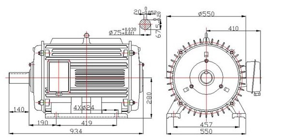 30kw 225rpm 60Hz Horizontal Permanent Magnet Generator