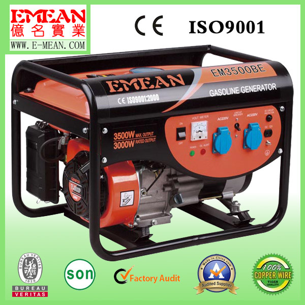 2.5kw Three Phase Gasoline Generator with CE, Petrol Generator